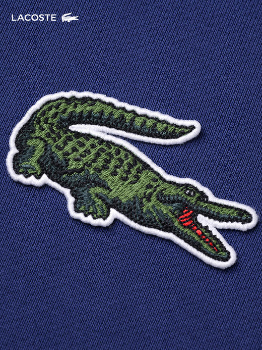 【海南专供价】Lacoste法国鳄鱼男女同款新款长袖宽松套头连帽卫衣SH6404-98 商品图3