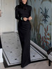CG｜silk Jersey turtleneck MAXI Dress 真丝高领长袖针织连衣裙［ 黑 ] 商品缩略图3
