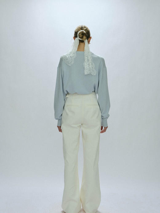 Viktoria Chan｜AW23064 Felda folded jeans [ 白 ] 商品图4