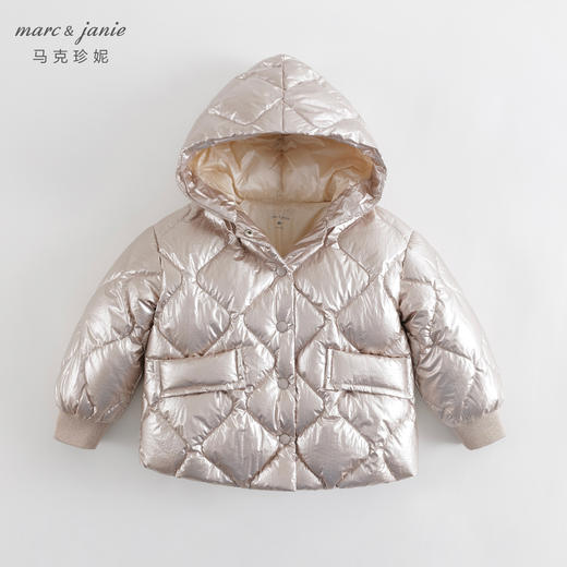 马克珍妮冬装新款 女童时尚金属色加厚保暖羽绒服221661 商品图0