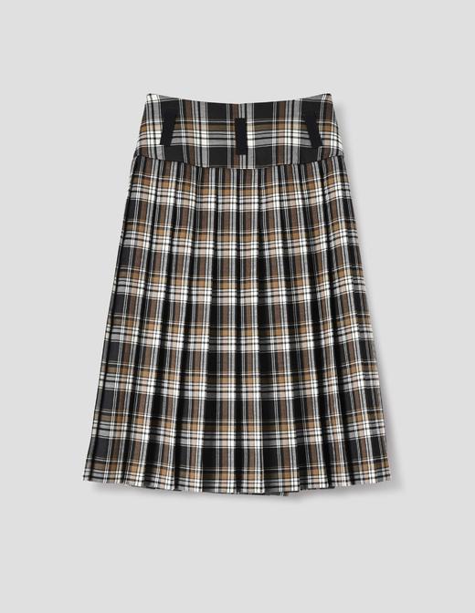 Margaret Howell 苏格兰格纹寛褶半裙 商品图11