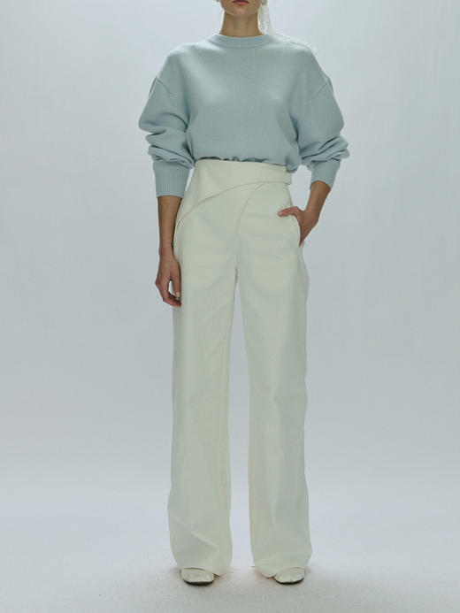 Viktoria Chan｜AW23064 Felda folded jeans [ 白 ] 商品图5