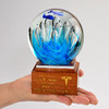 创意水晶奖杯定制琉璃儿童礼物篮球发光荣誉颁奖纪念海浪奖杯订制 商品缩略图2