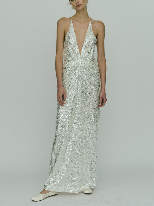 Viktoria Chan｜AW23084 Elisa sequin gown  [ 银亮片 ] 商品图0