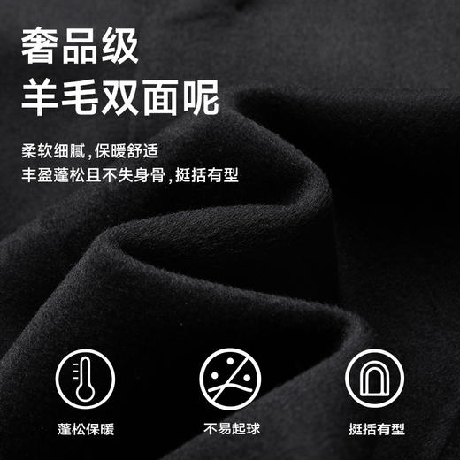 【80%羊毛】【新款DAB】大依优型大码绵羊毛双面呢短款毛呢大衣保暖外套上衣男士绅士胖子休闲商务 商品图1