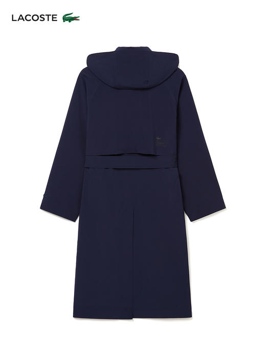【海南专供价】Lacoste法国鳄鱼女装新款时尚休闲腰带连帽风衣外套BF0062-98 商品图1