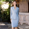 IWY/蓝色职业西装秋款套装女两件套时尚气质主持人上镜正装经理工作服CS1880-L 商品缩略图2
