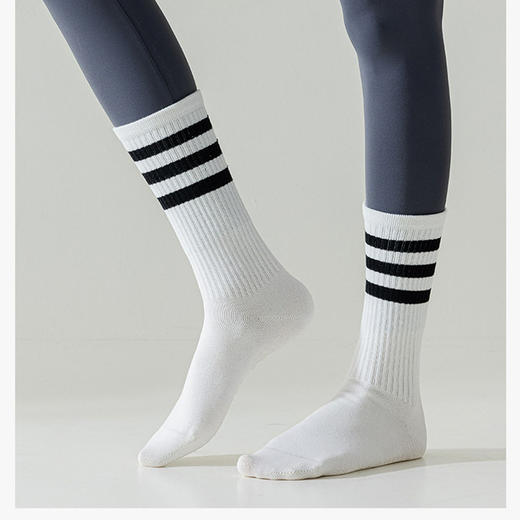 专业瑜伽袜女无骨防滑普拉提初学者室内专用春秋季地板运动中筒袜【1100】 商品图2