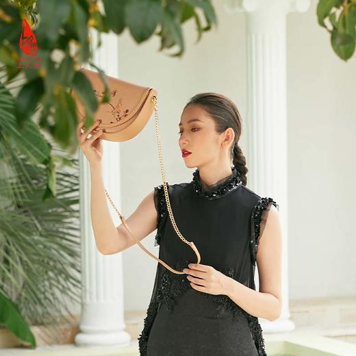 SAINTJOY/上久楷 宋锦斜背包 鹊上枝头 BWS23B0902 商品图3