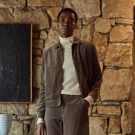 SUNSPEL女士秋冬羊羔毛漏斗领高领针织毛衣