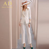 AD春季白色主持人一粒扣职业装气质女神范高级西装套裤正装女套装 商品缩略图1