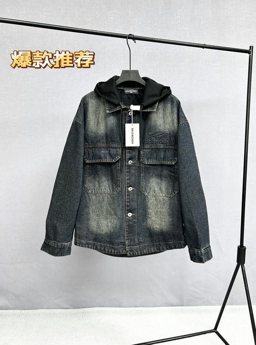 点此购买 巴黎世家秋冬季加绒男女款做旧牛仔外套 yg 270170 商品图2