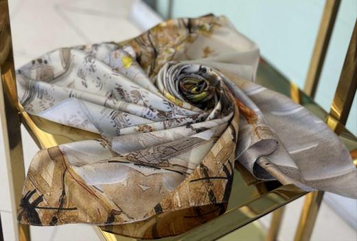 优品堂【心语】斜纹手感丝90*90方巾 商品图5