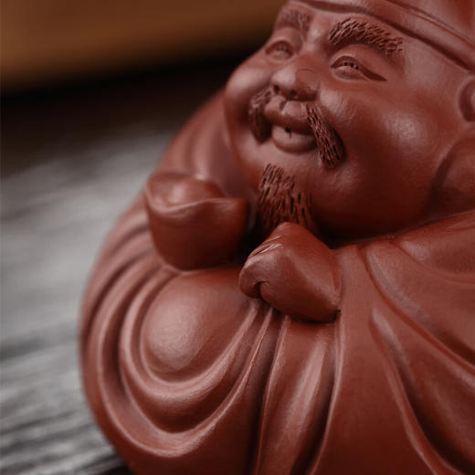智慧 紫砂茶宠财神摆件可养宜兴手工精品茶玩茶盘摆设茶玩 商品图2