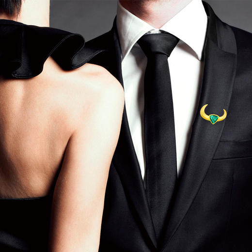 深圳手信 TTF生肖释【牛盾】胸针 商品图3