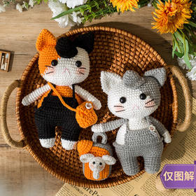 苏苏姐家旅行的猫手工编织玩偶套装自制材料包毛线团