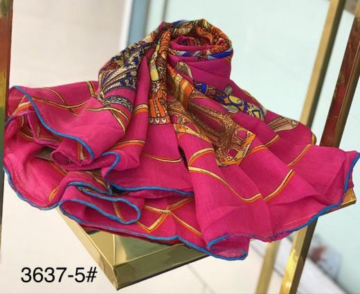 优品堂【丝路花语】桑蚕丝+羊毛110*110方巾 商品图2