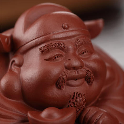 智慧 紫砂茶宠财神摆件可养宜兴手工精品茶玩茶盘摆设茶玩 商品图3