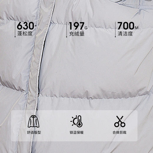 西遇鸭绒中长款羽绒服秋冬新款时尚洋气加厚长款毛领连帽外套D2338291 商品图4