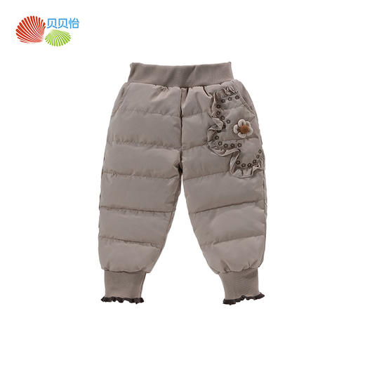 贝贝怡童装儿童冬季甜美花朵羽绒裤子女童防风防寒保暖休闲裤234K2528
 商品图8