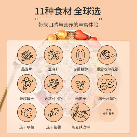 【饱腹健康代餐！亚麻籽燕麦片】颗颗香甜的燕麦，混合着亚麻籽的丰富营养，口感细腻顺滑。11种食材，优信亚麻籽可可粉燕麦帕梅拉早餐冲饮饱腹代餐即食亚麻籽燕麦片健康 商品图1