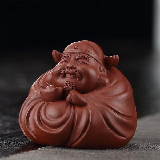智慧 紫砂茶宠财神摆件可养宜兴手工精品茶玩茶盘摆设茶玩 商品图1