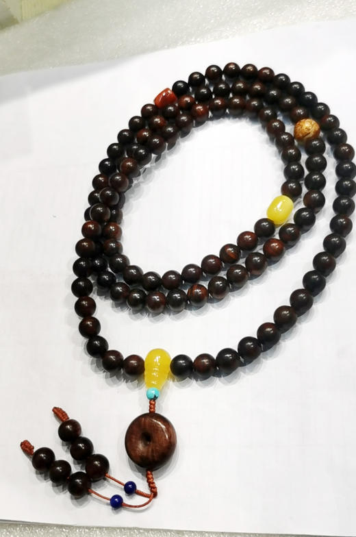 黄花梨手链小款0.8cm*108粒（配饰随机） 商品图0