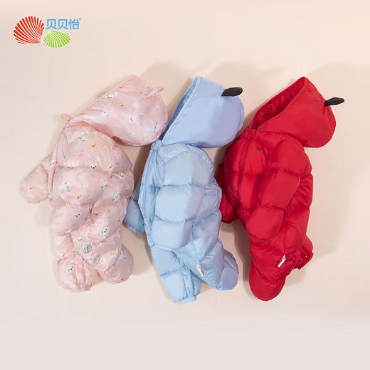 贝贝怡婴儿连体衣羽绒服保暖秋冬套装新生儿宝宝哈衣爬服外出冬装234L2057
 商品图3