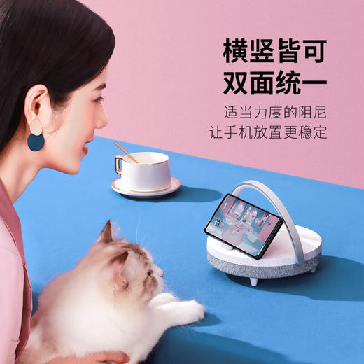 【小家电】几光（ezvalo）LYYD02 手机无线充电蓝牙音箱音乐小白灯床头灯小夜灯升级版免走线音乐台灯 HF 商品图1