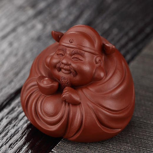 智慧 紫砂茶宠财神摆件可养宜兴手工精品茶玩茶盘摆设茶玩 商品图4