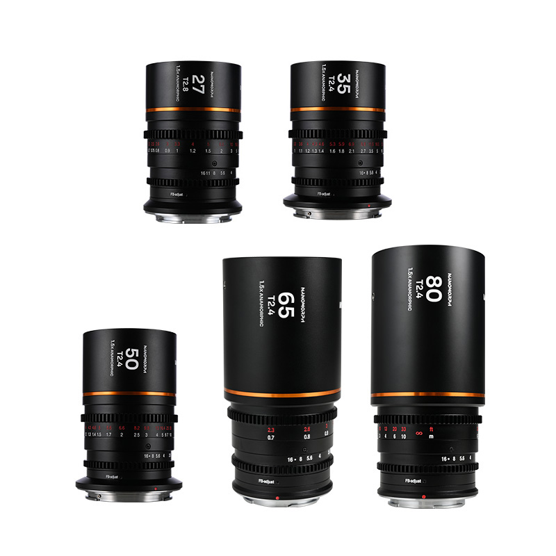 LAOWA老蛙 Nanomorph系列 S35画幅  1.5X变形宽荧幕镜头五件套套装（27mmT2.8/35mmT2.4/50mmT2.4/65mmT2.4/80mmT2.4)）