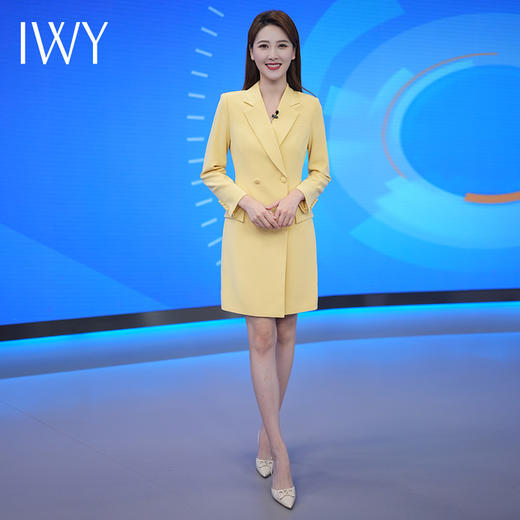 IWY/黄色西装连衣裙女高级感艺考礼服时尚洋气演讲主持人Q13314-Y 商品图2