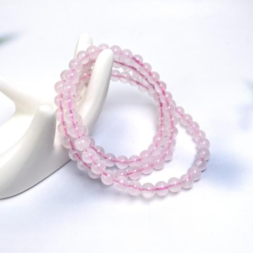 粉晶三圈圆珠6mm手串 商品图0
