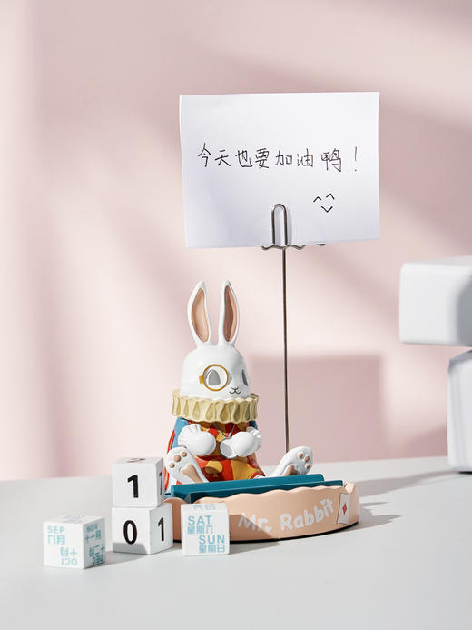 【米舍】大英博物馆爱丽丝怀表兔日历便签夹摆件 商品图1