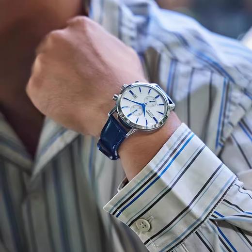 西铁城/CITIZEN光动能多针小牛皮带男表CA7069-16A 商品图3