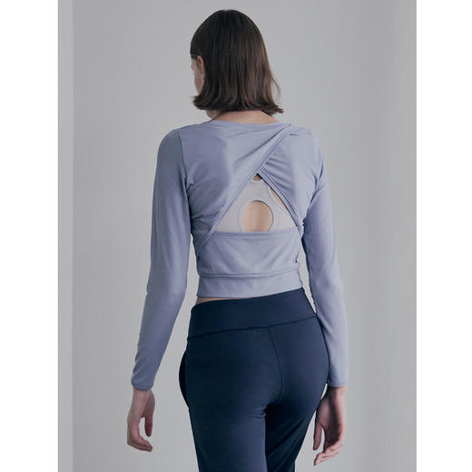 跃牌【洛水之神系列】弹力运动上衣后背三角镂空美背运动训练瑜伽服T恤  HN196 商品图1