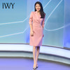IWY/珊瑚粉时尚主持人正装女气质通勤职业套裙假两件西装22Q232 商品缩略图3