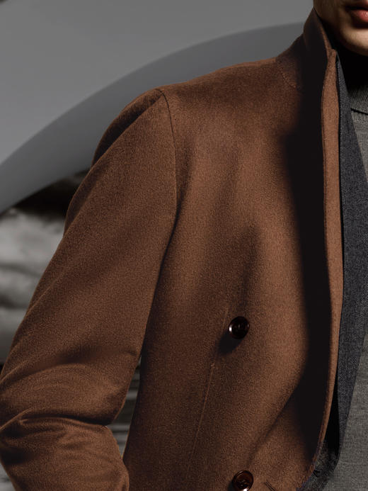 Stylbiella 纯羊绒深驼色切斯菲尔德大衣 商品图1