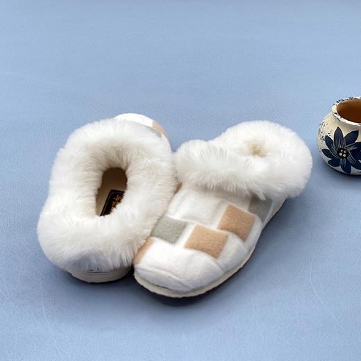 内联升男鞋拖鞋室内手工千层底大内联升飞织千底居家毛拖鞋DN2121 商品图1