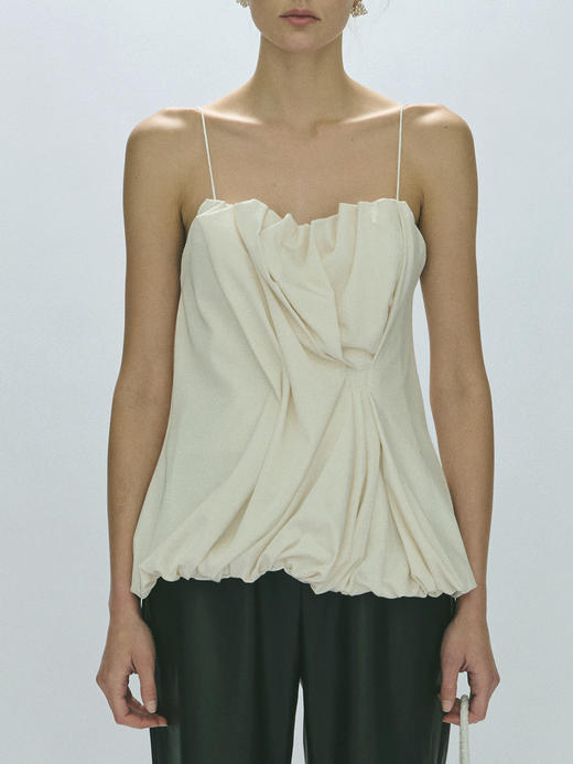 Viktoria Chan｜AW23048 Amalia wrinkled top [ 红 / 白 / 黑 ] 商品图7