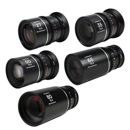 LAOWA老蛙 Nanomorph系列 S35画幅  1.5X变形宽荧幕镜头五件套套装（27mmT2.8/35mmT2.4/50mmT2.4/65mmT2.4/80mmT2.4)） 商品图5