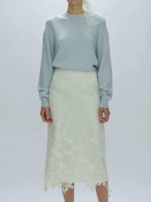 Viktoria Chan｜AW23047  Amalia lace midi skirt  [ 白 ] 商品图3