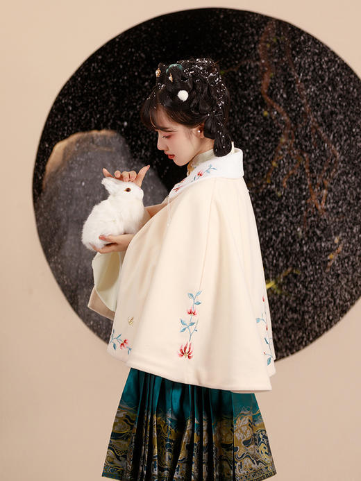 【重回汉唐暮雪】汉元素正品原创短斗篷保暖披风日常汉服女装秋冬 商品图2