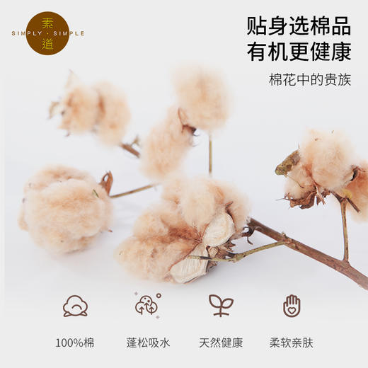 素道天然有机彩棉提花手帕 纯棉隔汗巾 A类口水巾 34*36cm 商品图2