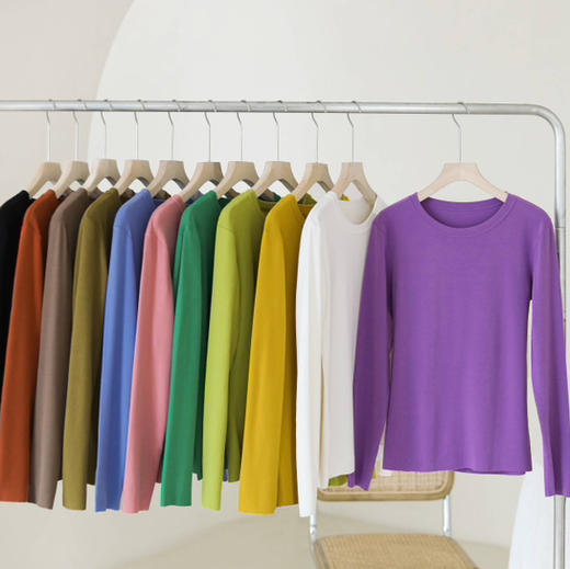 女款德绒4.0版蚕丝恒温衣（圆领） 商品图0