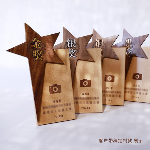 设计定制 实木奖杯奖牌 接受客户来稿定制 商品图2