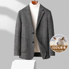【90%羊毛】【新款DAB】大依优型大码绵羊毛双面呢短款毛呢大衣保暖外套上衣男士绅士胖子休闲商务 商品缩略图0
