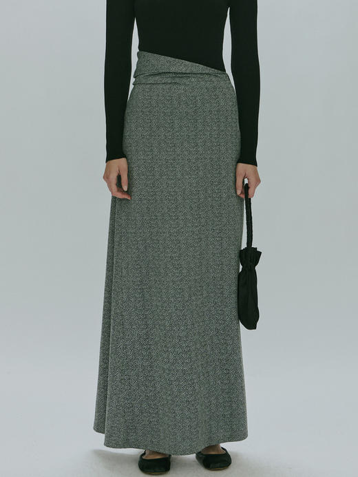 Viktoria Chan｜AW23071 Tricia knit skirt  [ 灰 ] 商品图3