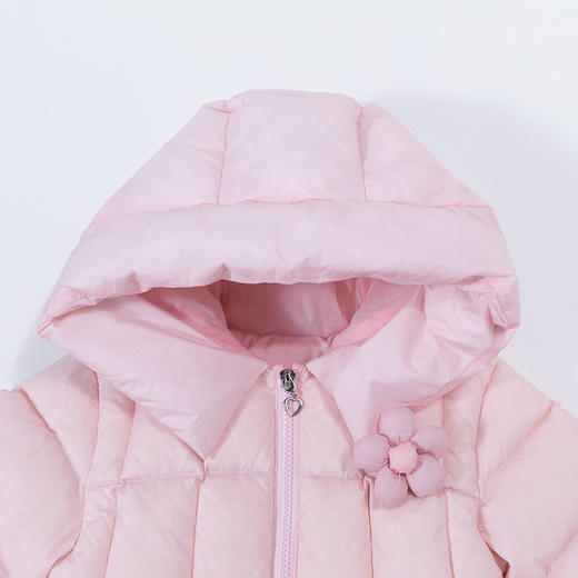 贝贝怡女童羽绒服冬中长款连帽外套儿童加厚保暖女宝上衣234S3245
 商品图4