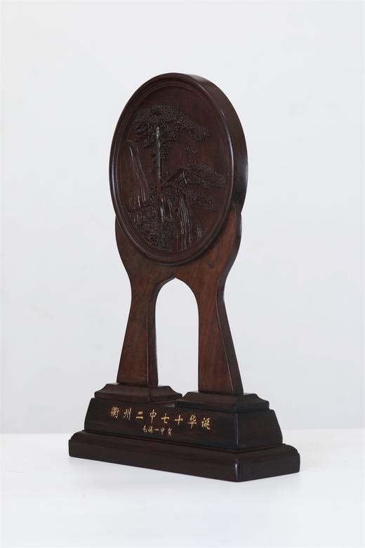 迎客松木雕奖牌纪念牌图案可定制 商品图2